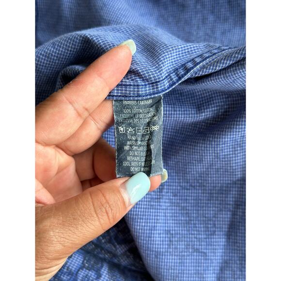 Robert Graham Men’s Medium Blue Abstract Print Short Sleeve Button Down Shirt - Picture 7 of 7